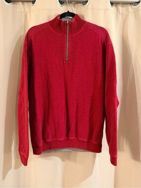 Men's Tommy Bahama Red Quarter-Zip Sweater